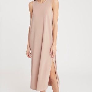Cuyana drape back dress in quartz